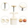 Family Baking Dessert Press with 2 Pattern Plates, 50g Plastic Mooncakes Pastry Tool and Spring Return Control for Decorative Treat Work, Home