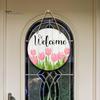 Coastal Home Decor Hello Summer Door Sign, Spring Beach Flowers Welcome Wooden Wall Front Hanging Plaque for Wall, Outdoor Porch Garden Seasonal Gift