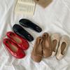 Niche 25ss New Round Head Flat Bottom Bow One Pedal Ballet Shoes Comfortable Soft Sheepskin Single Shoes Women