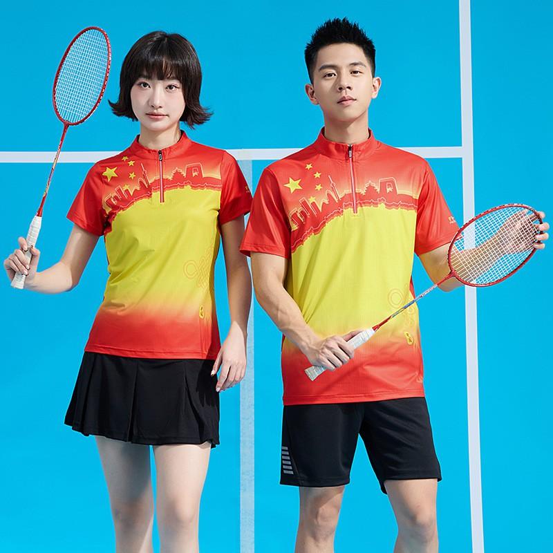 Men Women Badminton Set Quick Dry Breathable Sport Shirt Shorts Team Uniform Professional Competition Wear