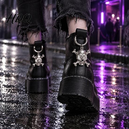 Hot Girl Style Accessories Halloween Shoes Charms Buckle Skull/Spider/Butterfly Shape Punk Rock Shoe Decor Aesthetic Pendants for Personalized
