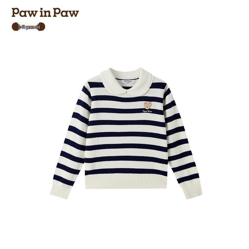 PawinPaw Girls  Cartoon Bear Collared Sweater 120