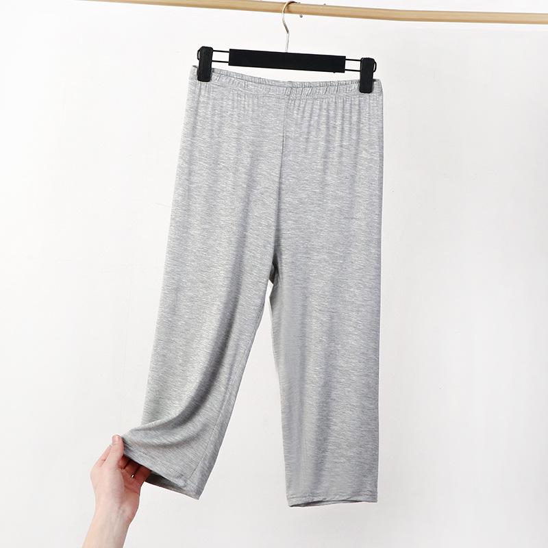 Plus Size High Waist Modal Leggings - Women's Seven-Point Summer Shorts, Thin Anti-Exposure Style
