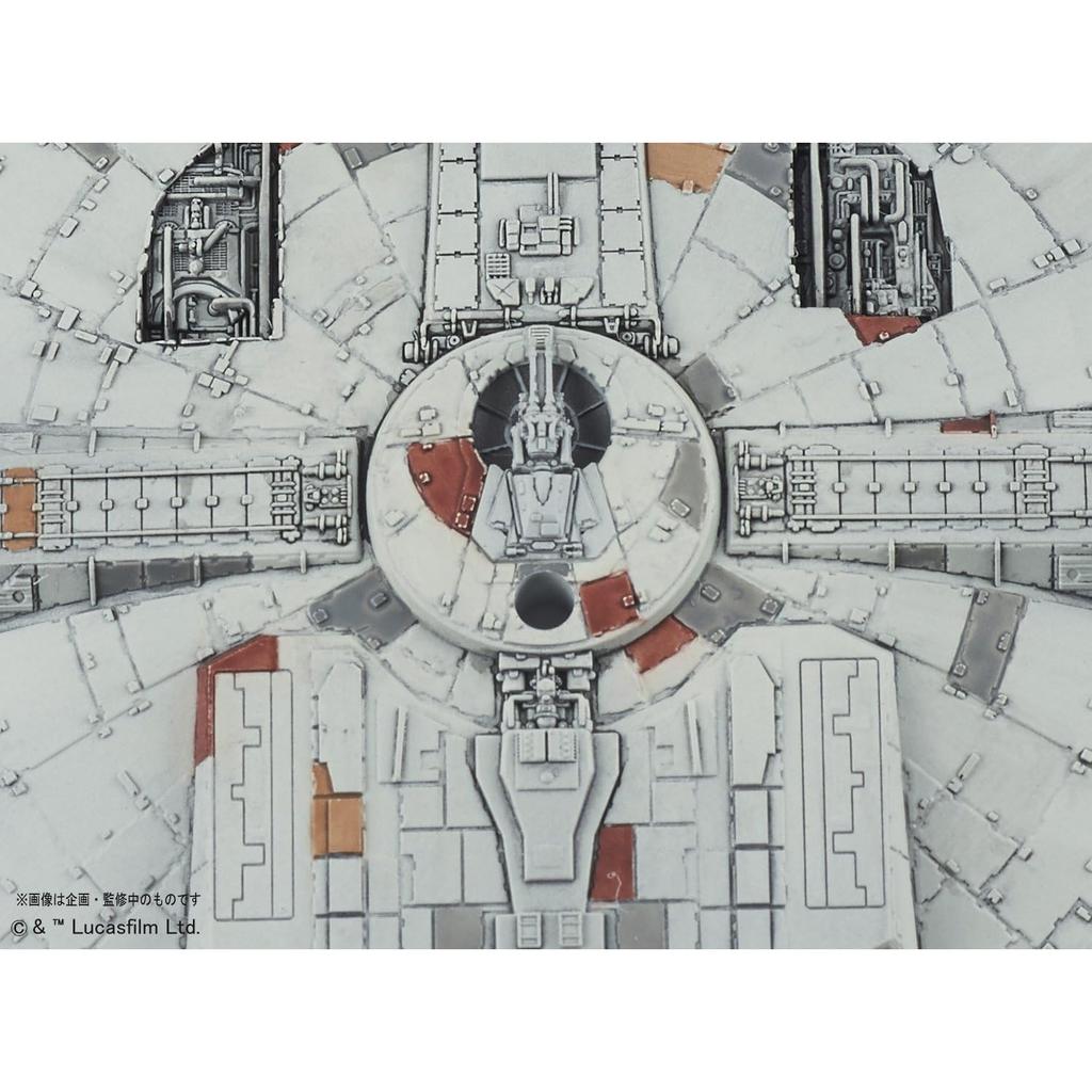 BANDAI SPIRITS Star Wars Vehicle Model 006 Millennium Falcon Color-coded Plastic Model (New Package Version)