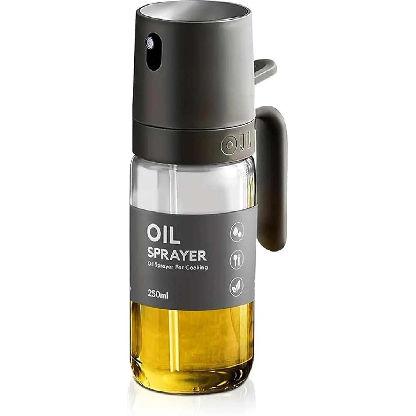 Oil Sprayer Kitchen Gadget for Cooking High Borosilicate Glass Oil Sprayer Mister, 250ml Olive Oil Spray Bottle for AirFryer, Salad, BBQ, Kitchen 1