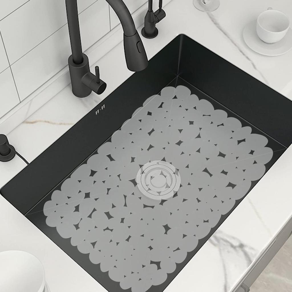 NUOLUX Sink Silicone Clear Insulation Protective Drying Protective Sink Drain Heat Kitchen Stain Protective Meal Food Heat Resistant Up To Mat, Mat,