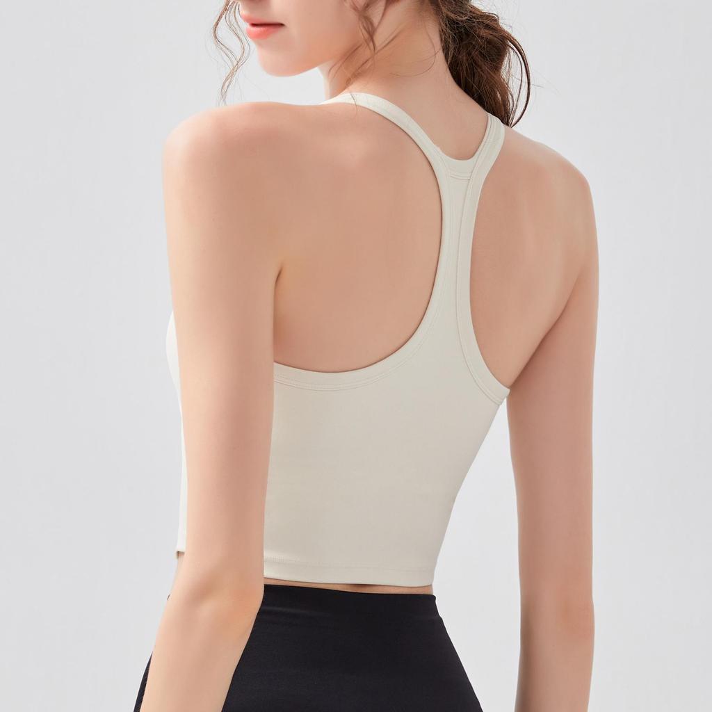 Women's Shockproof Sports Vest - Back Design, Breathable, Tight Fit Camisole