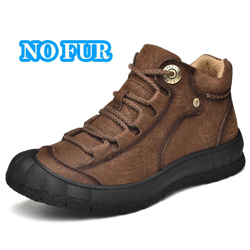 Модные новые мужские ботинки для ходьбы на открытом воздухе из натуральной кожи — фото 10