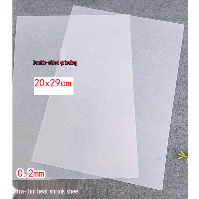 Ultra-Thin 0.2MM Double-Sided Polished Shrinkable Plastic Sheet for DIY Hand-Painted Projects 0.2MM Ultra-thin Double-sided Polished