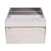Floor Outlet Stainless Steel Recessed Hidden Socket with Double 3 Prong Outlets for Tabletop Countertop