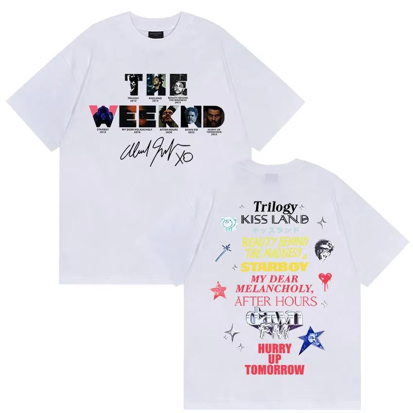 2026 Nieuwe Zanger The Weeknd Haast Je Morgen Tour Patroon Populair Fans Hip Hop Mode Comfortabel Puur Katoen t-shirt