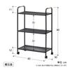 Takasho Flower Stand Terrace Rack 3 Tier with Casters Black Width 60cm x Depth 30cm x Height 90cm [MSF-33] Approx.