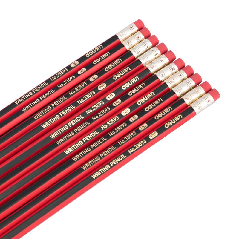 Deli Student Writing & Drawing Pencil with Eraser, HB/2B, Hexagonal Barrel