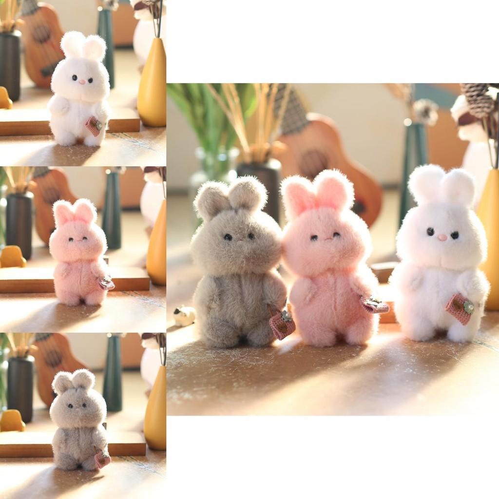 Weicher und kuscheliger Kaninchen-Plüschanhänger-Schlüsselanhänger, ideal zur niedlichen Taschenverzierung
