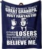 1PC Gift To Dad Thin Blankets for Father's Day Anniversary Birthday Mother's Day for Mom Wife Uncle Grandma Abuela Soft Throw
