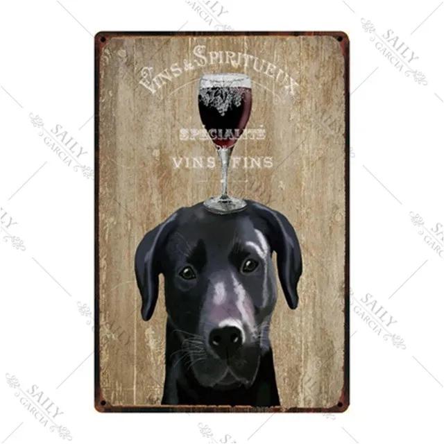 Dog Rules Metal Print Plates Lovely Bulldog Boxer Beagle Great Dane Metal Tin Sign Poster Vintage Pub Bar Sign Man Cave Plaques