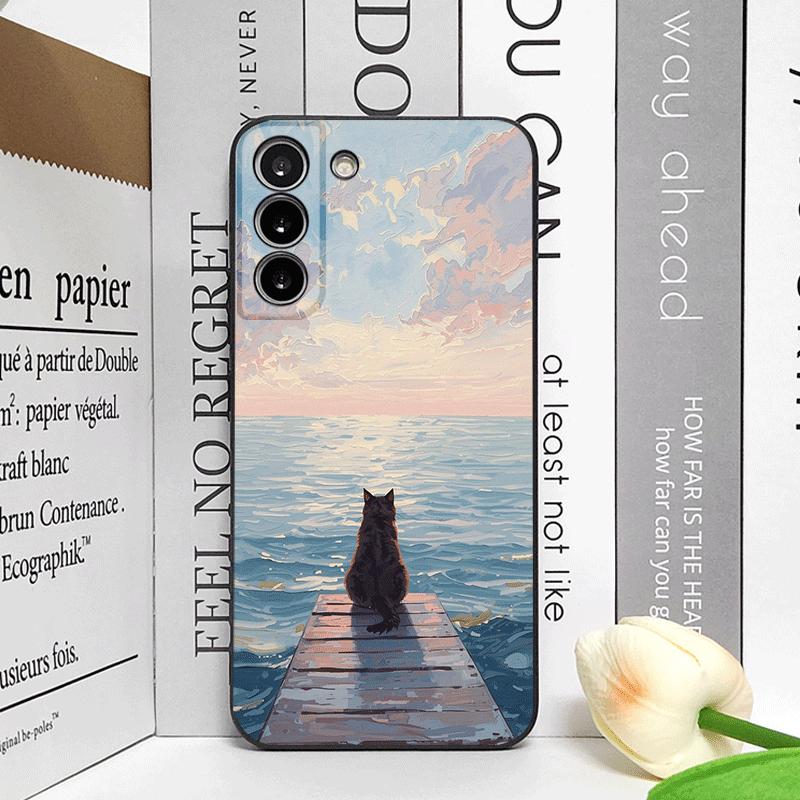 Funny Cute Cat Cartoon Pattern Phone Case for OPPO Realme 14 Pro Plus 13+ 12 Lite 11 10 9 X7 PRO Ultra 5G Shockproof Back Cover