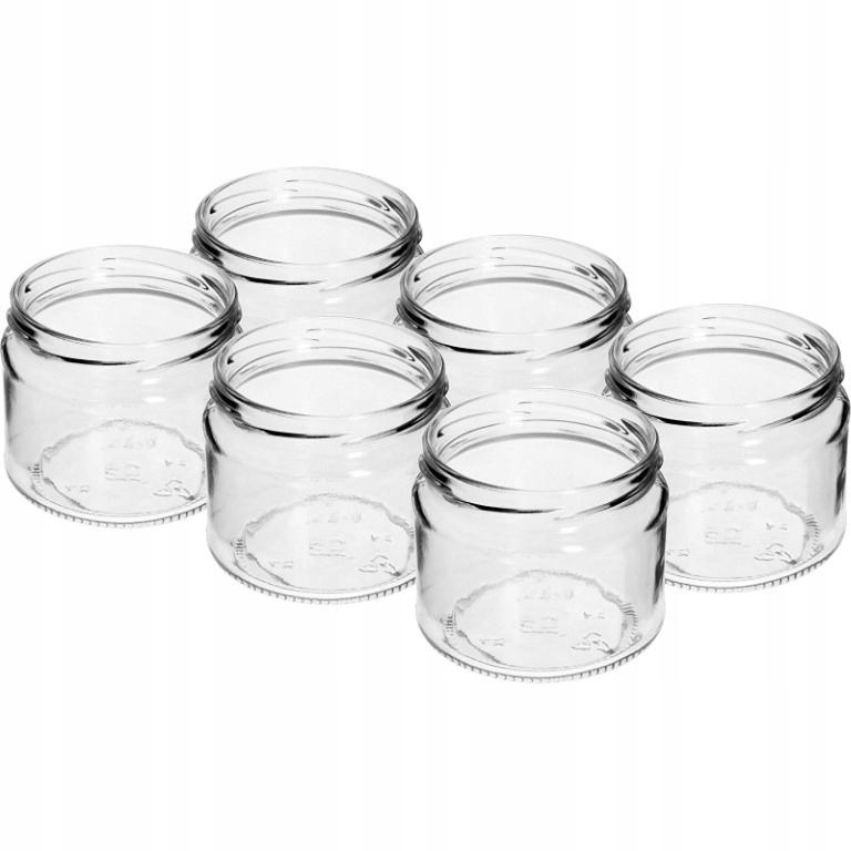 Jam jars with lids, 6 pcs, 330 ml
