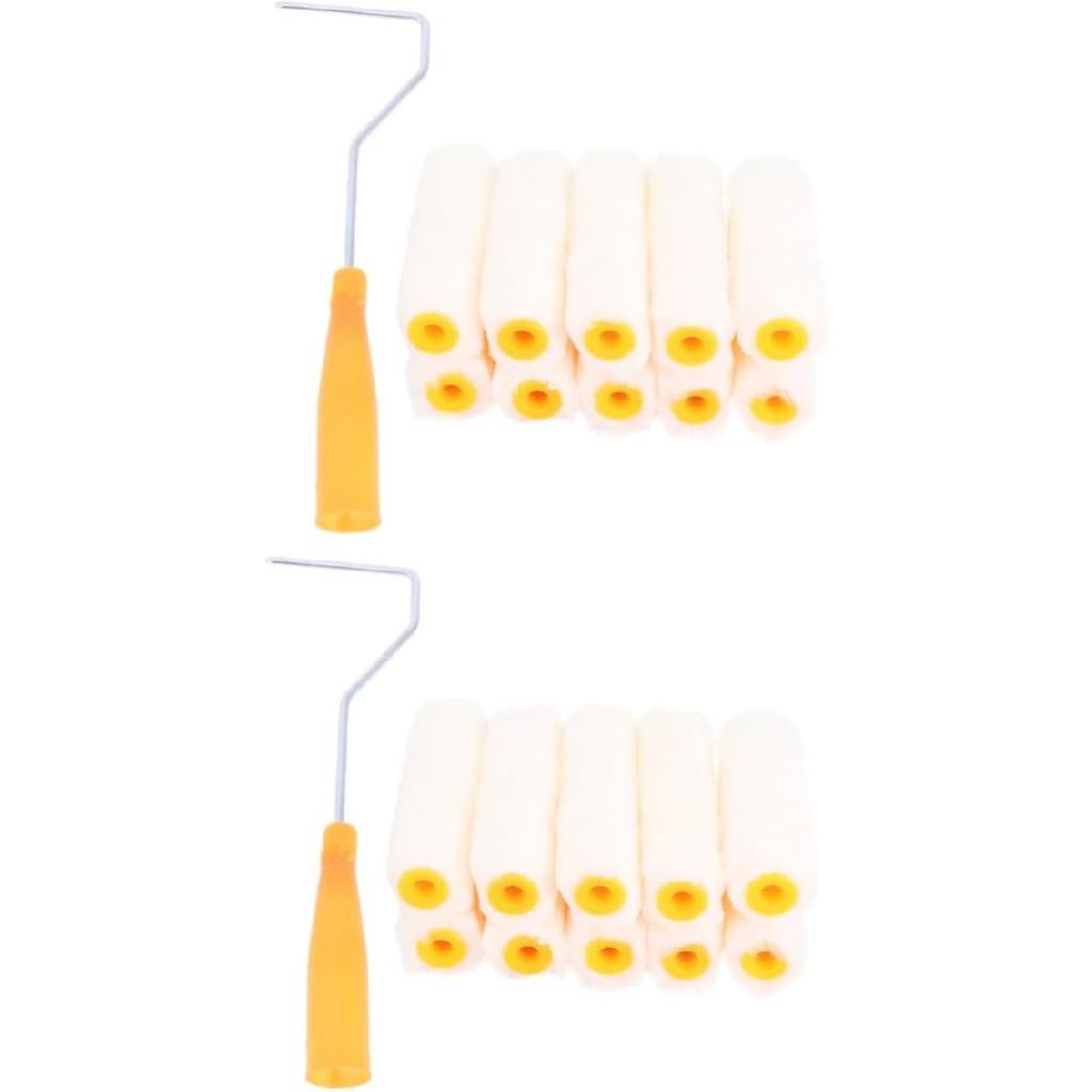 Angoily Sets Inch Small Paint Roller Cover Kit Paint Roller Brush for Wall Decorative Washable Reusable No Mess for Home Pcs Random