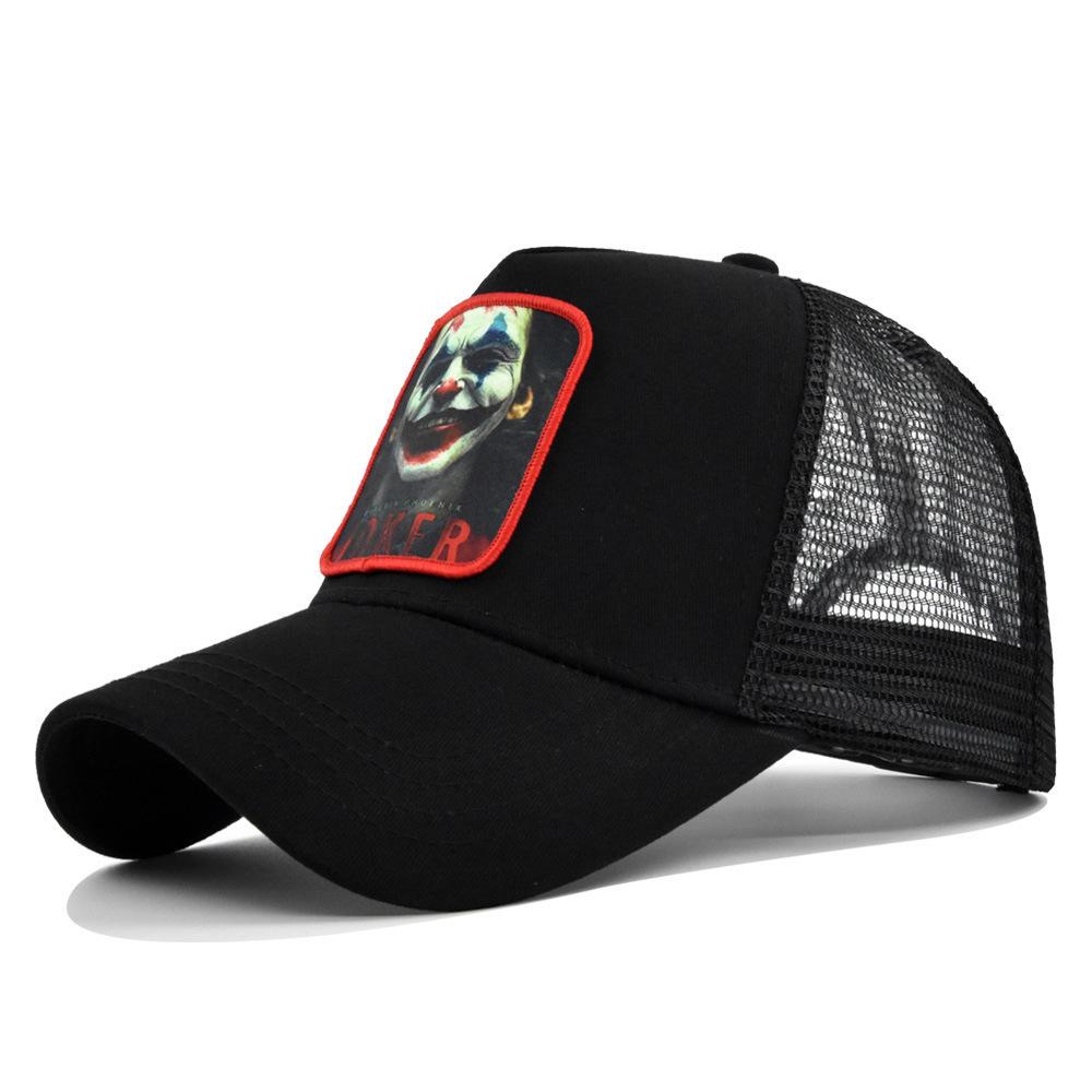 Clown baseball cap embroidered duckbill cap mesh cap stylish curved brim sun hat mesh cap adjustable