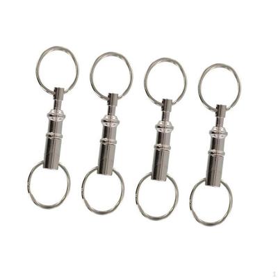 4x Pull Apart Key Ring Keychain Organizer for Car Keys Double Spring Split Convenient Unique