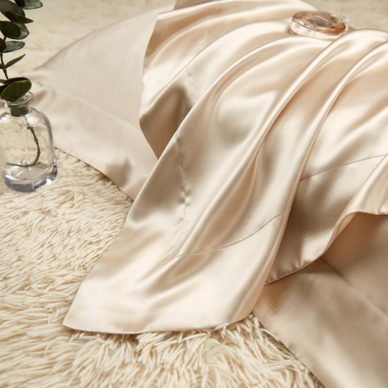 Double-Sided Mulberry Silk Satin Pillowcase - Solid Color