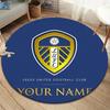 Leeds United Custom Name Round Area Rug,Carpet Rug for Living Room Bedroom Sofa Playroom Decor,Non-slip Floor Mat