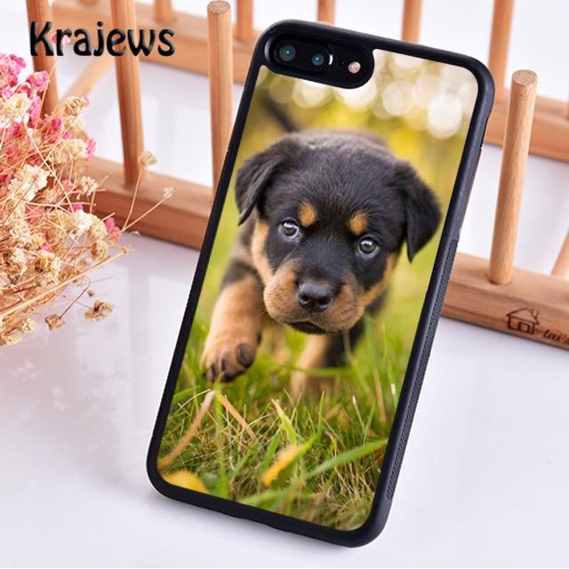 Krajews Cute Dog Puppy Rottweiler Phone Case Cover For iPhone 14 6s 7 8 Plus XR XS 11 12 13 Pro Max Samsung Galaxy S21 S22ultra