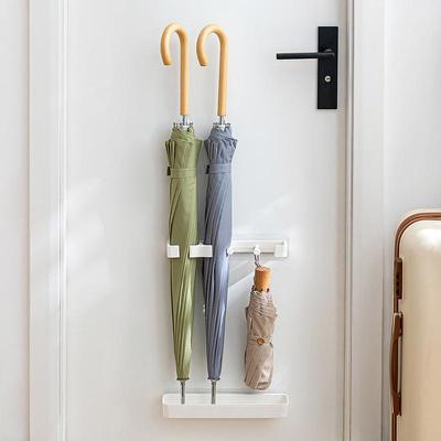 Wall-Mounted Draining Umbrella Stand for Entryway
