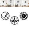 Chic Round Wall Clock Stylish Home Decor Accent for Study Room