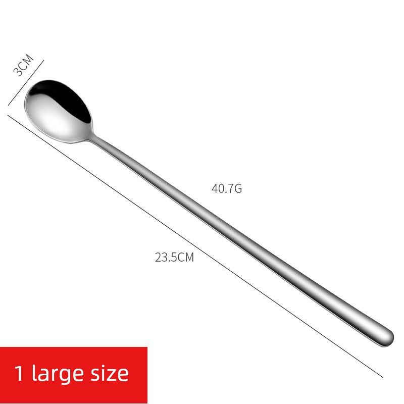 304 Stainless Steel Spoon Japanese Style Trendy Soup Spoon Long Handle Household Large Soup Spoon Short Handle Ramen Spoon