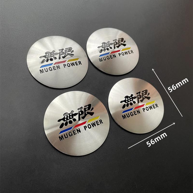 

4Pcs 56MM Mugen Logo Car Wheel Center Hub Caps Emblem Sticker Decals Cover For Honda Civic Accord CRV Fit CITY Hrv Accessories срібний