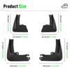 4PCS Car Mud Flaps Splash Guards Mudguards Car Mud Flaps Compatible with Tesla Model X 2015 2016 2017 2018 2019 2020 2021 2022