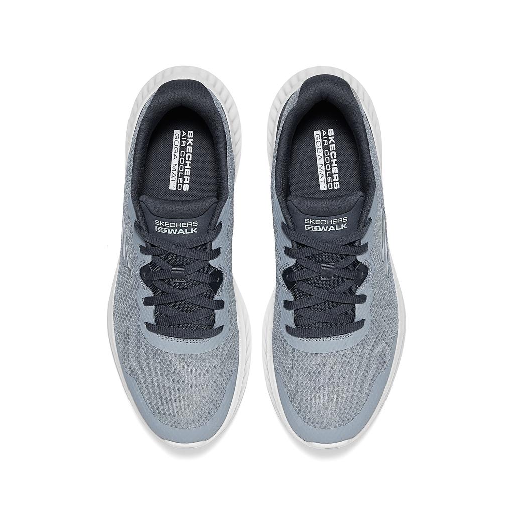 Skechers Go Walk Fashion Versatile Durable Breathable Sweat-Absorbing Low-Top Running Shoes Men Sneaker Gray 216373-GRY