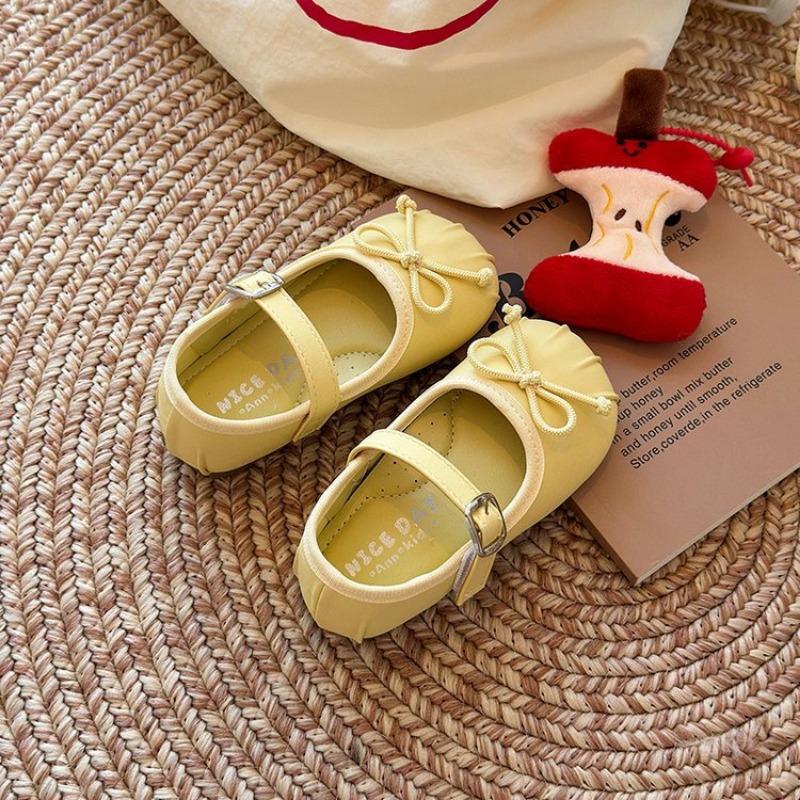 Mädchen Koreanischer Stil Kleine Lederschuhe Kinder Schleife Prinzessin Schuhe Leichte Mary Jane Schuhe Baby Mädchen Flache Einzelne Schuhe