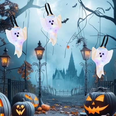 Halloween Ghost Windsock Flag Hanging Decoration Flying Ghost for Home Windsock Streamer White Yard Patio