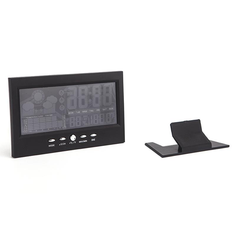 Multi-Functional Weather Station Clock Thermometer Hygrometer Calendar Digital Lcd Display Temperature And Humidity Meter