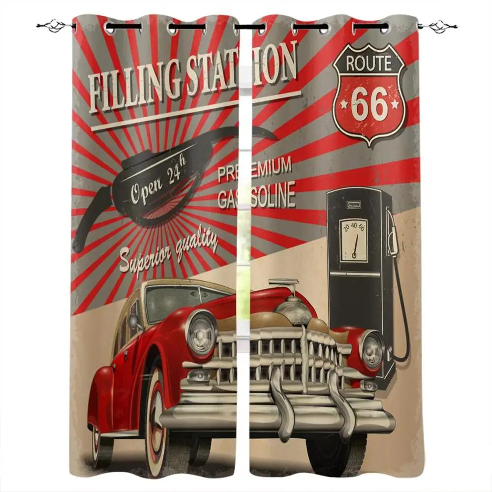 

2 панели многоразмерный кофейный постер оконные шторы полиэстеровая ткань гостиная спальня кухня оконные шторы домашний декор люверс 100W130H(CM)40x51in&Rod Pocket