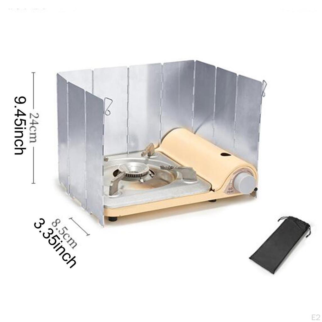 Camping Stove Windscreen Camp Wind Guard Outdoor Windshield Blocker for Hiking