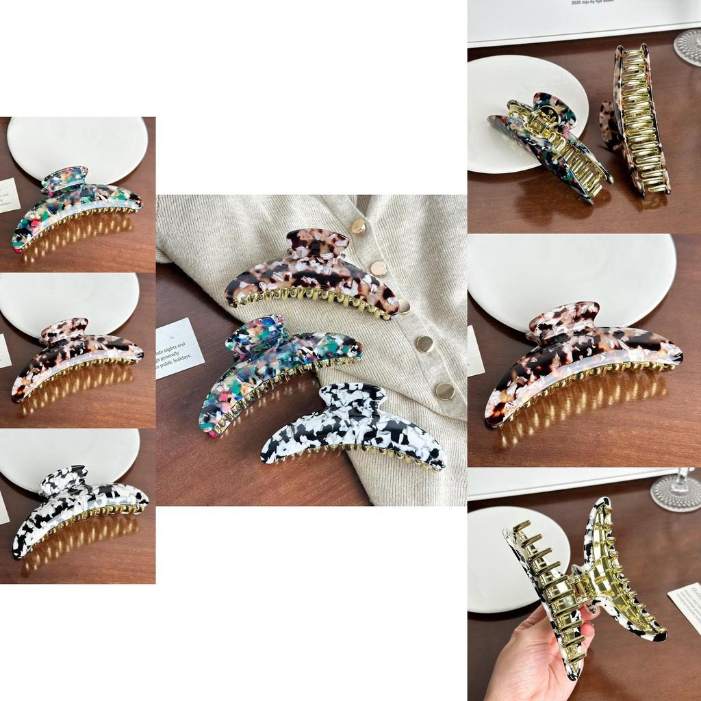 Unique Large Moon Hair Claw Clips With High-end Acetate Material For Women