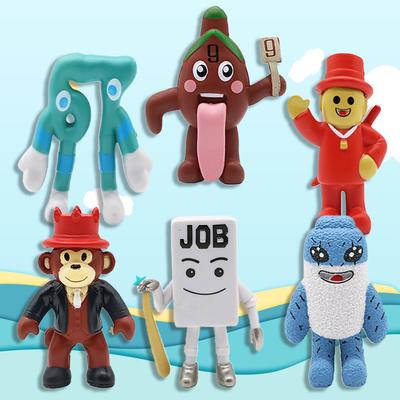 9cm Nieuw Steal a Brainrot Spel Nr.9 Huis Figuur 6 Stuks/Set Decoratie Collectie Verjaardagscadeaus Speelgoed voor Kinderen Halloween Kerst