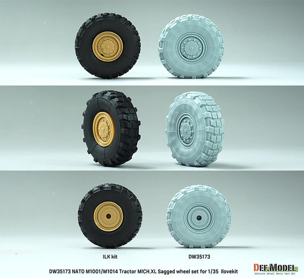 Differential Model Current NATO for MAN Tractor Weight Deformation Tire Set I Love Plastic Model Parts DW35173 1/35 M1001/M1014 Mich.XL (for Kit)