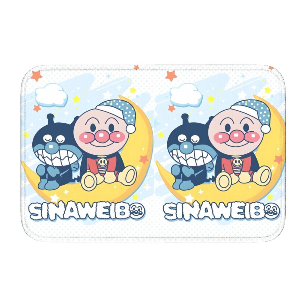 Anpanmans Front Door Floor Entrance Welcome Mats Outdoor Cute Cartoon Kitchen Doormat Bedroom Living Room Carpet Rug Footpad