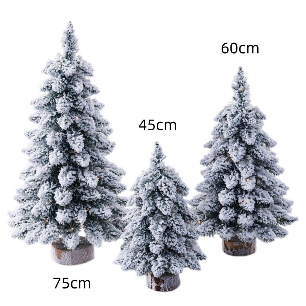 With Lights Artificial Christmas Tree PVC Material Flocking Christmas Tree Holiday Decor