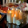 LED Battery-Powered Timer Candle with Remote Control - Romantic Water Drop Effect for Home Decor