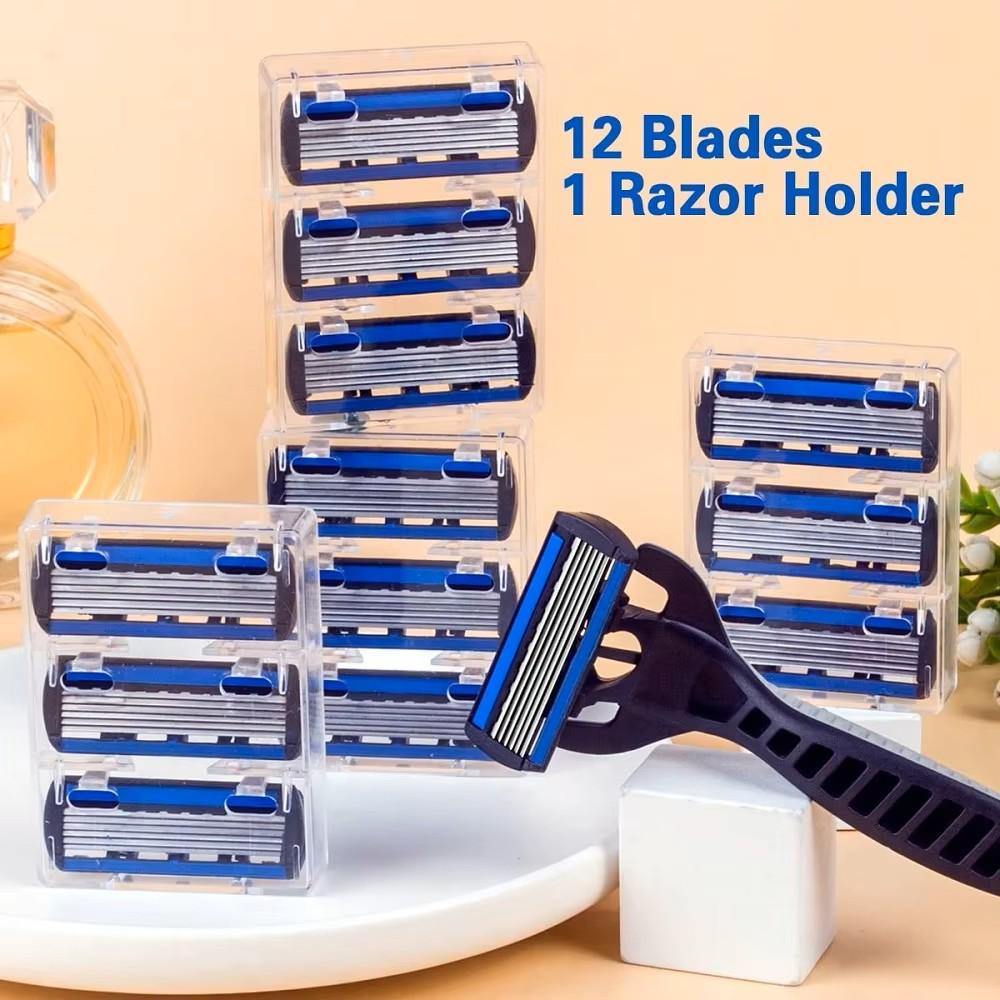 

Мужская механическая бритва безопасная бритва 6-слойная нержавеющая сталь нож для удаления волос сменная бритвенная головка инструменты для бритья