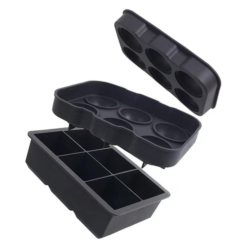 Ice Balls Maker Reusable Ice Cube Tray Easy Release Silicone Square Round Ice Cube Tray for Whiskey Cocktails Bourbons