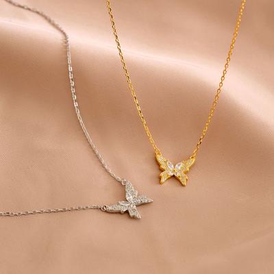 Κολιέ Πεταλούδα Ειδικός Σχεδιασμός Εξαιρετικό Κολιέ Γυναικείο Temperament Αλυσίδα Κλείδας Νέο Στυλ