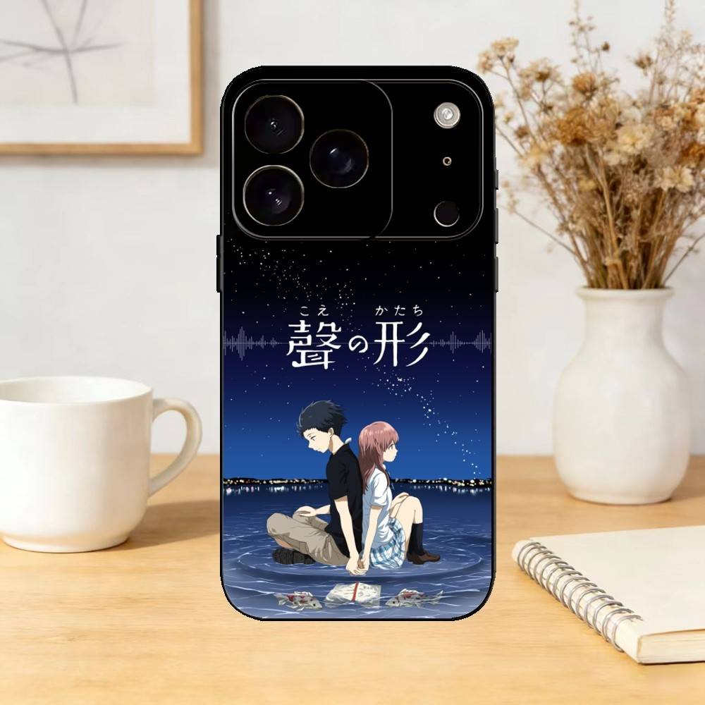 A Silent Voice Shoya Nishimiya Phone Case Silicone black Soft For IPhone 17,16,15,14,13,12,11,SE,Plus Pro Max