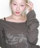 AMES-WORLDWIDE Unicorn Sheer Ls Tee Charcoal